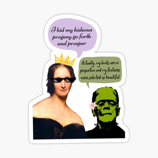 Mary Shelley Frankenstein Beautiful Sticker