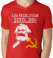 Marxism - A Low Resolution Ideology Men's V-Neck T-Shirt