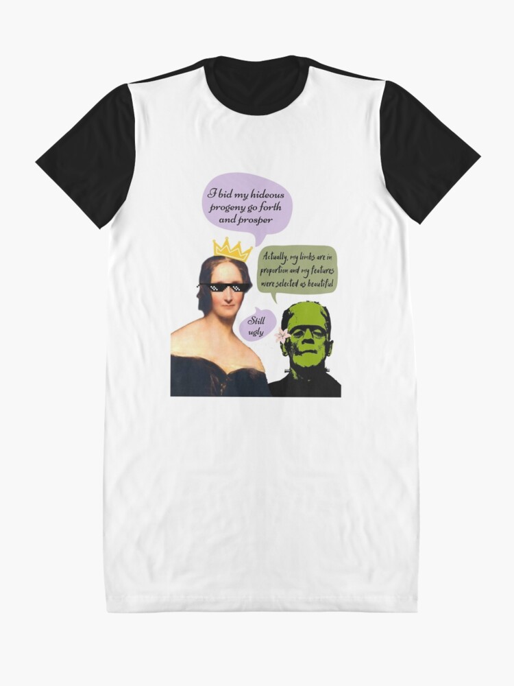 Alternate view of Mary Shelley Frankenstein Ugly Graphic T-Shirt Dress