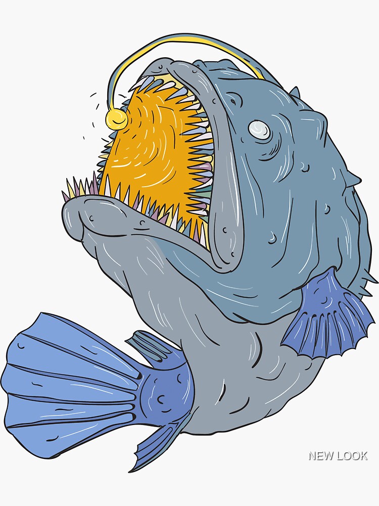 "Anglerfish Light Darkness" Sticker for Sale by Tubman Redbubble