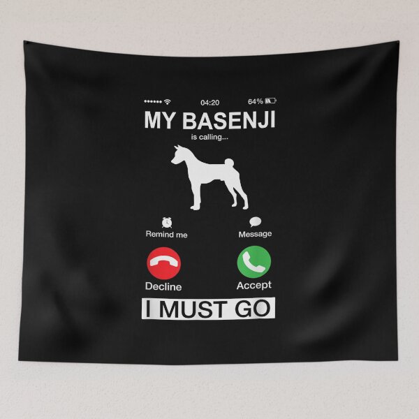 Item preview, My Basenji Is Calling, Funny Phone Screen Animals Puppy, Basenji Dog Lover's, Niche Mom Dad Owner Christmas Gift designed and sold by xlnv.