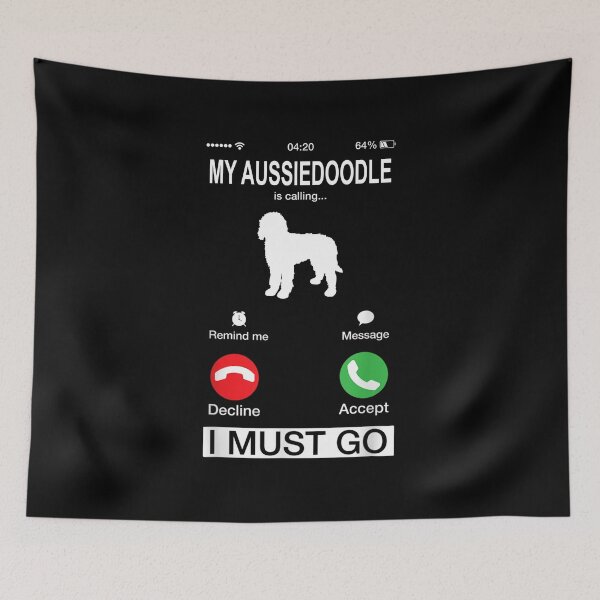 Item preview, My Aussiedoodle Is Calling, Funny Phone Screen Animals Puppy, Aussiedoodle Dog Lover's, Niche Mom Dad Owner Christmas Gift designed and sold by xlnv.