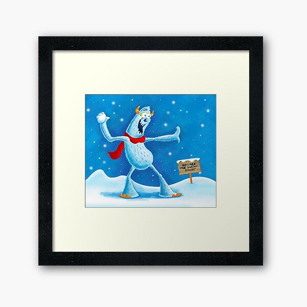Item preview, Snow Beast throwing snowballs designed and sold by DavidBirkeArt.