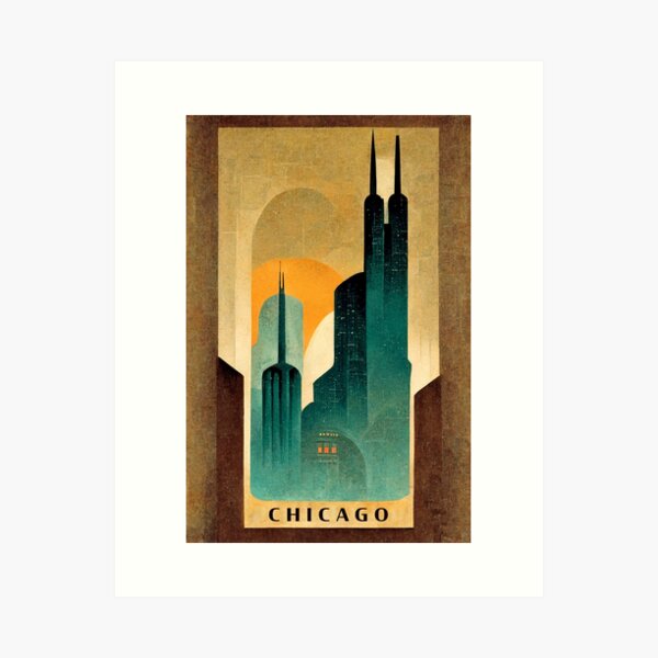 Item preview, Chicago Art Deco designed and sold by ArtDecoGecko.