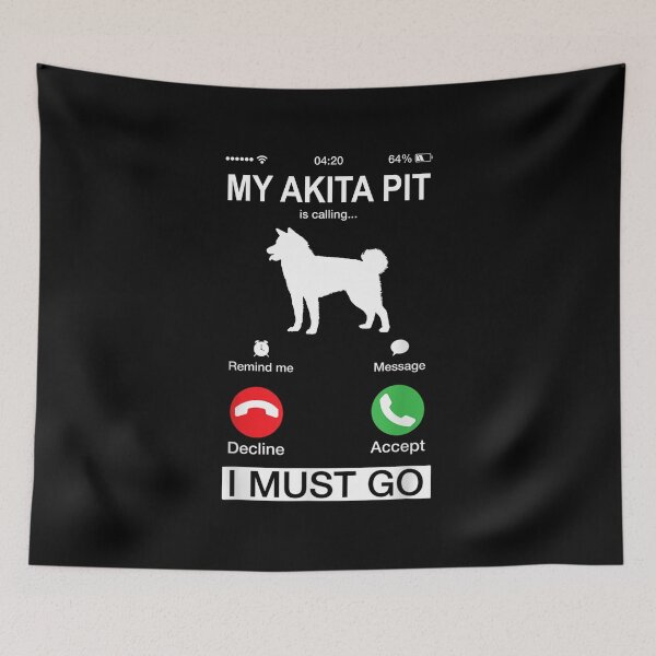 Item preview, My Akita Is Calling, Funny Phone Screen Animals Puppy, Akita Dog Lover's, Niche Mom Dad Owner Christmas Gift designed and sold by xlnv.
