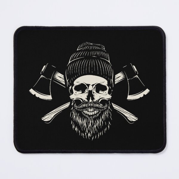 Item preview, Bearded Lumberjack Skull designed and sold by monokromatik.