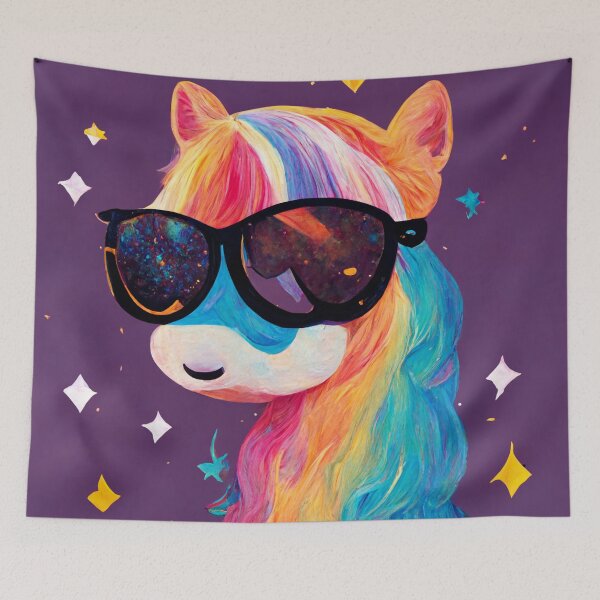 Item preview, Pony Wearing Sunglasses in Space designed and sold by MythicPrompts.