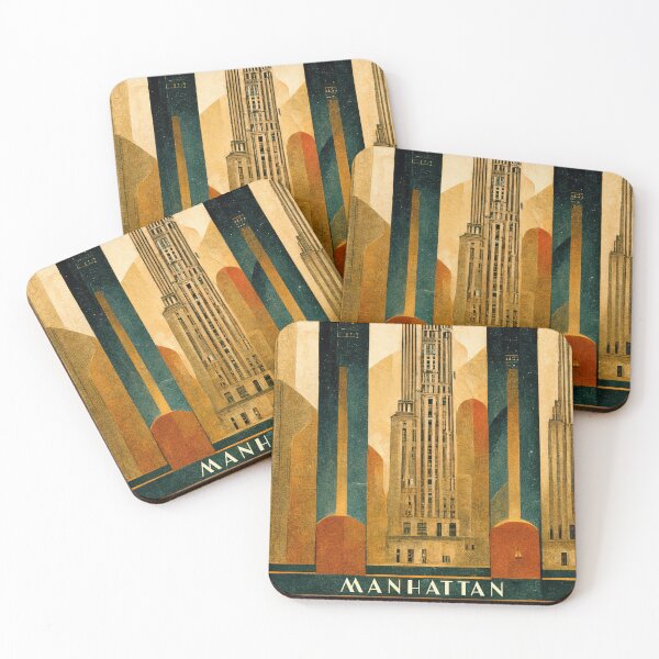 Item preview, Manhattan Art Deco designed and sold by ArtDecoGecko.