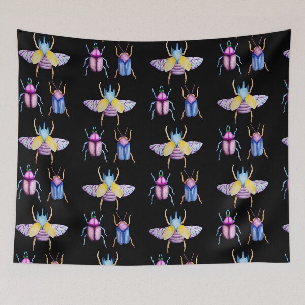 Item preview, Watercolor Colored Beetles designed and sold by ViviCampos.