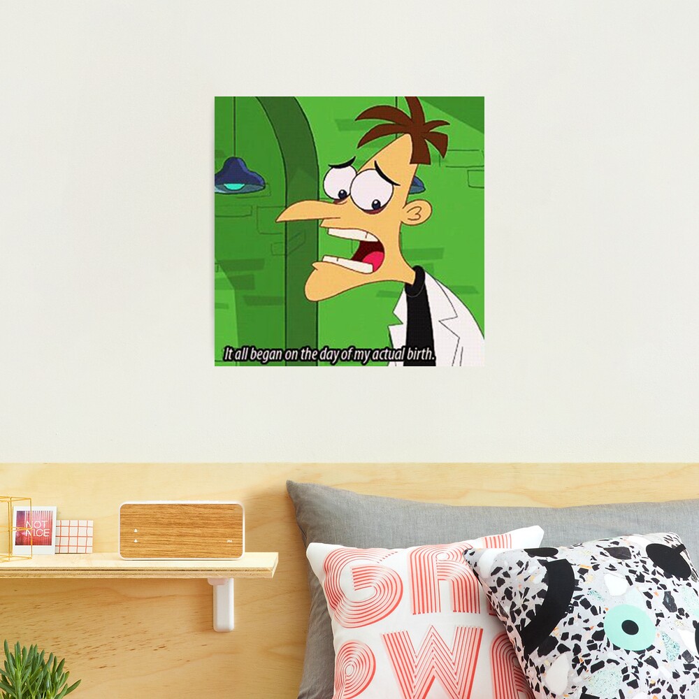 Lámina fotográfica for Sale con la obra «Cita de Doofenshmirtz» de  BaronAlluce | Redbubble