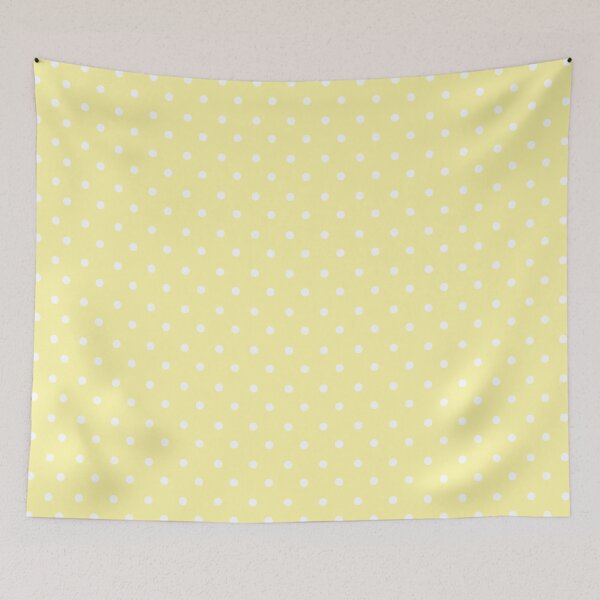 Item preview, Tiny White Polka Dots On Light Yellow Background designed and sold by burbankdesigns.