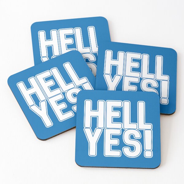 Item preview, HELL YES!, Scottish Independence White and Saltire Blue Text Slogan designed and sold by MacPean.