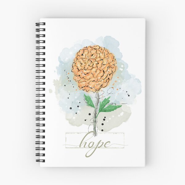 Item preview, Sketchy Doodle Hope Orange Watercolor Flower designed and sold by SimplyPut.