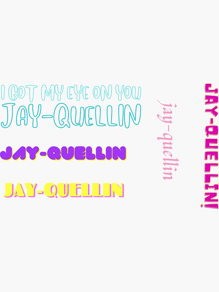 "JayQuellin Name Sticker Pack " Sticker for Sale by NameBubble