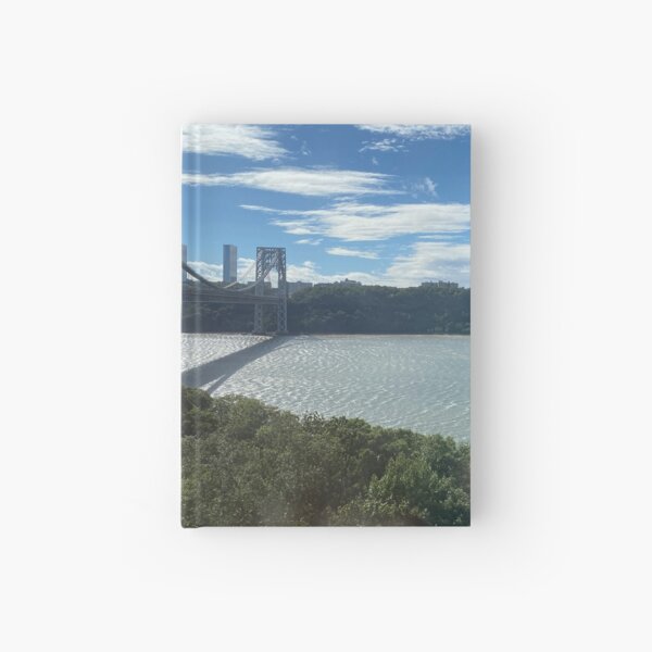 George Washington Bridge under an afternoon sky Hardcover Journal