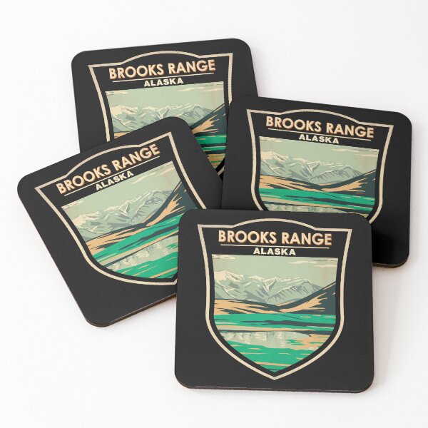 Item preview, Brooks Range Mountains Alaska Badge designed and sold by KrisSidDesigns.