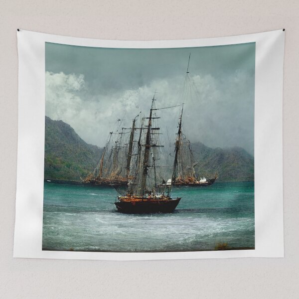 Item preview, Three-masted ship in the caribbeans painting designed and sold by The  Artwork.