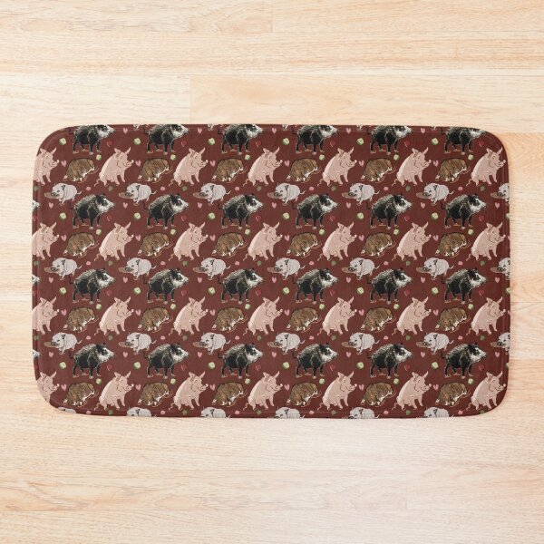 Item preview, Pig pattern in Autumn Brown designed and sold by EskTuulispaa.