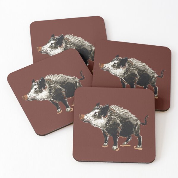 Item preview, Pig pattern in Autumn Brown designed and sold by EskTuulispaa.