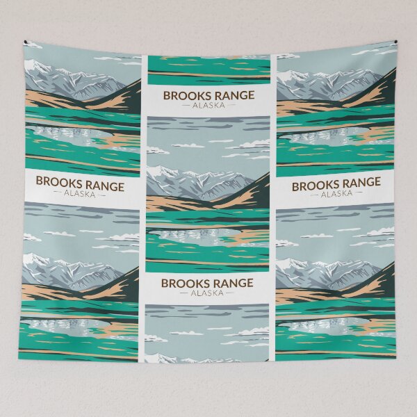 Item preview, Brooks Range Mountains Alaska Vintage designed and sold by KrisSidDesigns.