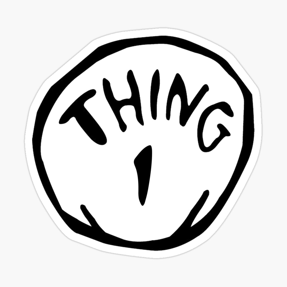 Thing 1 Thing 2  Sticker for Sale by moullknoz