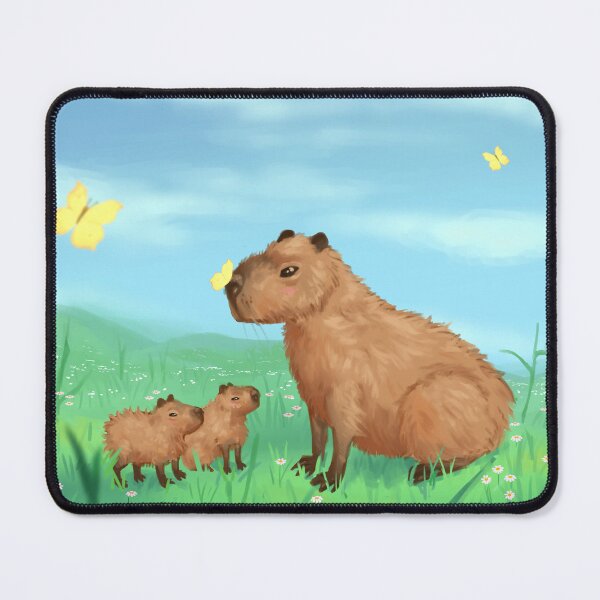 Item preview, capybara with babys designed and sold by Stine Maahs.