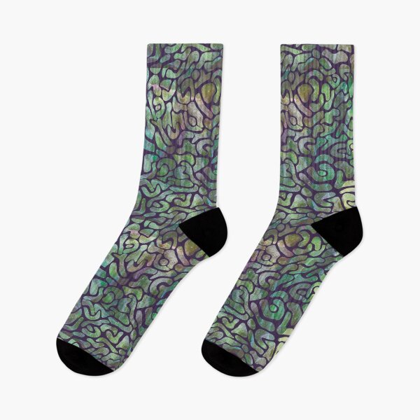 Item preview, Sea green abstract shapes- eggplant violet designed and sold by SisterlyLove.