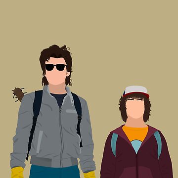 Artwork thumbnail, Stranger Things Dustin and Steve Fanart by senaeksi