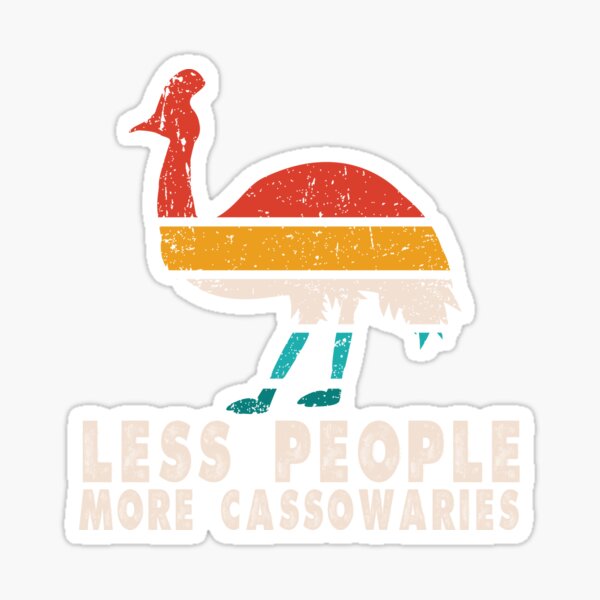 Item preview, Less People More Cassowaries Endangered Cassowary designed and sold by eternallygifted.