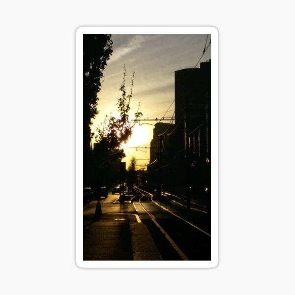 City in gold Sticker