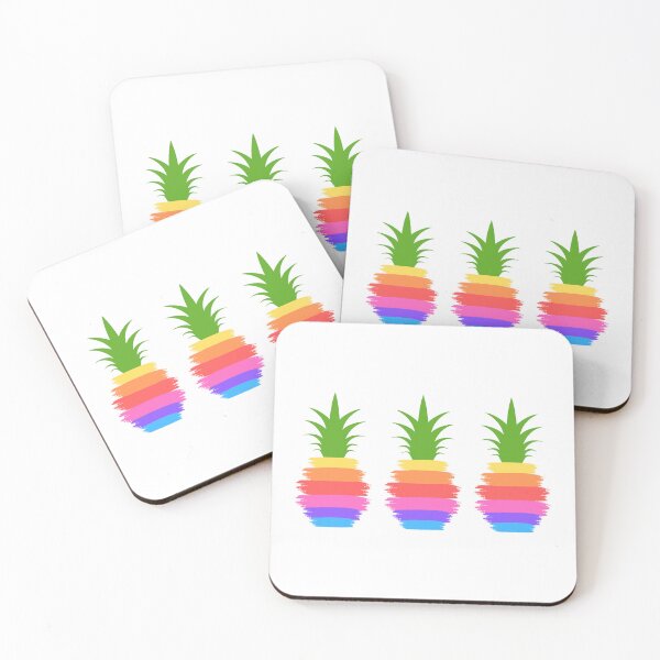 Item preview, Rainbow Pineapple Colorful Trio designed and sold by AnaMiyagi.