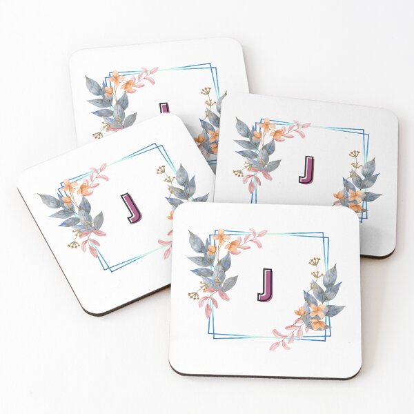 Artikelvorschau, Initial J Flowers Design, Monogramm mit Blumen, erste Geschenke für Her- entworfen und verkauft von bartdesigner.