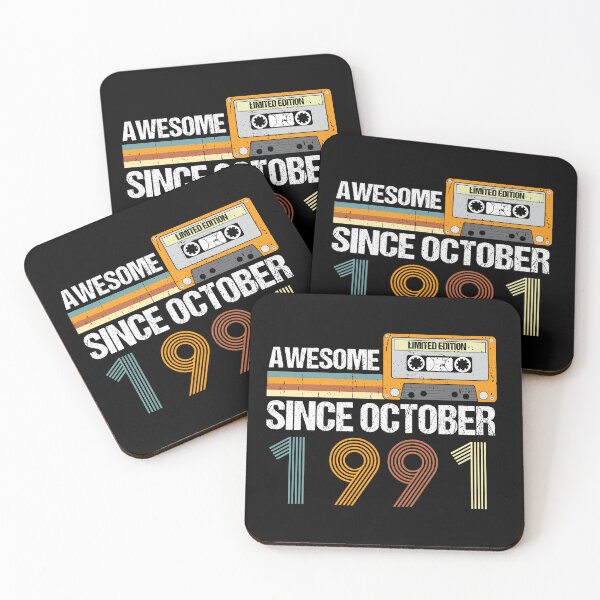 Item preview, Awesome Since October 1991 | 31th Birthday Gifts | 31 Years Old Gifts designed and sold by AMINE  ★★★★★.