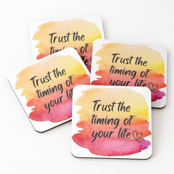 Item preview, Trust The Timing Of Your Life Inspirational Motivational Quote | Summer Vibes Watercolour: designed and sold by LifeAndWonder.