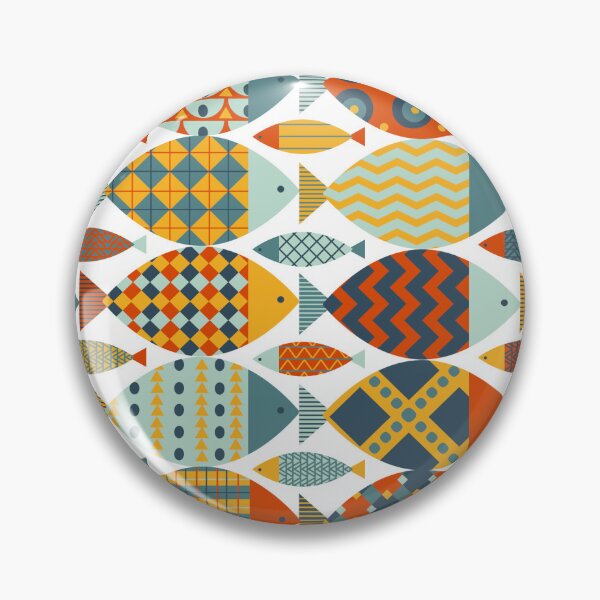 Item preview, geometric fishes designed and sold by Angela Sbandelli.