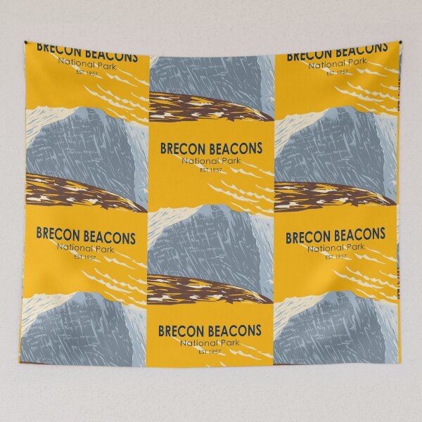 Item preview, Brecon Beacons National Park Wales Pen Y Fan Vintage designed and sold by KrisSidDesigns.
