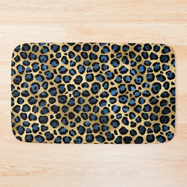 Item preview, Leopard print in electric blue and gold designed and sold by FGCART.