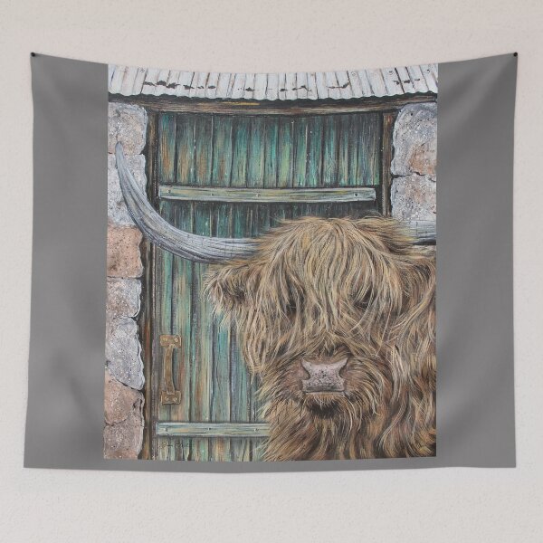Item preview, Highland Cow By Barn Door designed and sold by Jean Plout.