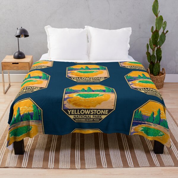 Item preview, Yellowstone National Park Morning Glory Pool Emblem designed and sold by KrisSidDesigns.