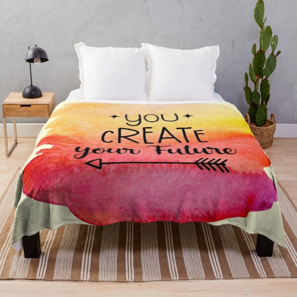 Item preview, You Create Your Future Inspirational Motivational Quote | Summer Vibes Watercolour: designed and sold by LifeAndWonder.