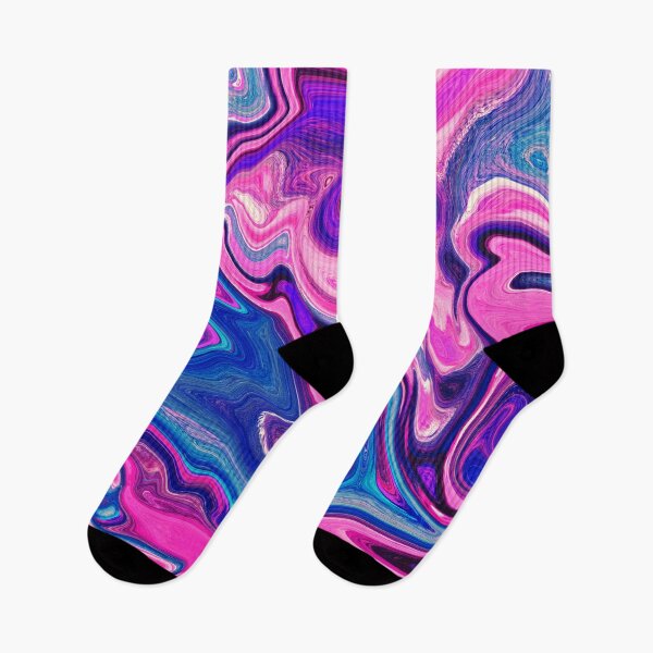 Artikelvorschau, Bubblegum Pink und Blau Trippy Liquid Art | Mehrfarbiger Flüssigkeitstropfen | StokedUpArt entworfen und verkauft von StokedUpArt.
