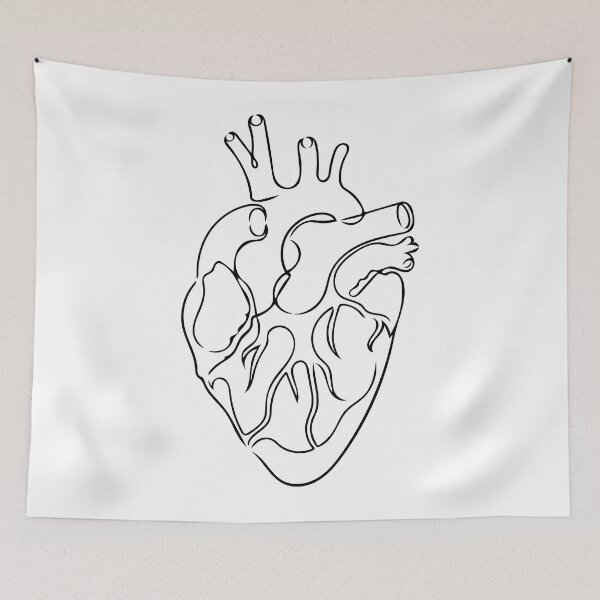 Item preview, Heart Line Art - Minimalist designed and sold by Lineart-Arts.