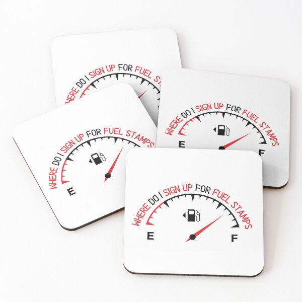 Item preview, Where do I sign up for fuel stamps - in red/black designed and sold by NadjasClothing.