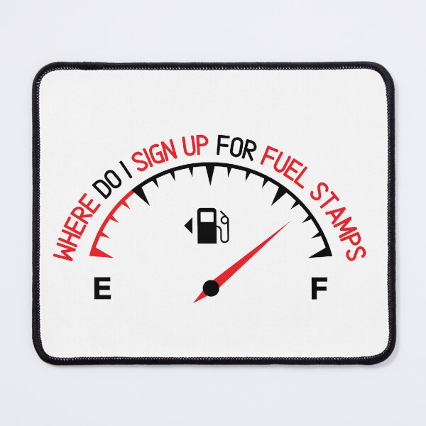 Item preview, Where do I sign up for fuel stamps - in red/black designed and sold by NadjasClothing.