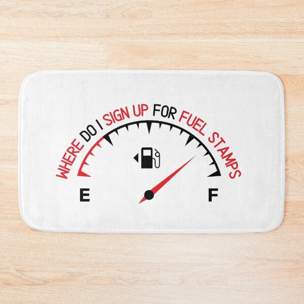 Item preview, Where do I sign up for fuel stamps - in red/black designed and sold by NadjasClothing.