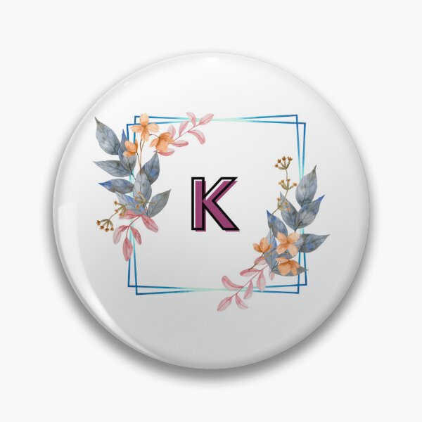 Artikelvorschau, Initial K Flowers Design, Monogramm mit Blumen, erste Geschenke für Her- entworfen und verkauft von bartdesigner.