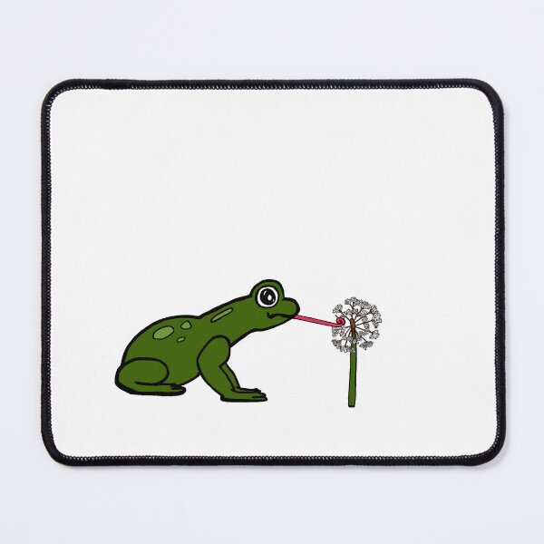 Item preview, Frog Licking a Dandelion designed and sold by MoreThanADrop.