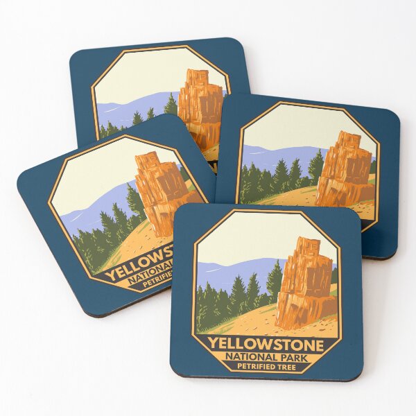 Item preview, Yellowstone National Park Petrified Tree Emblem designed and sold by KrisSidDesigns.
