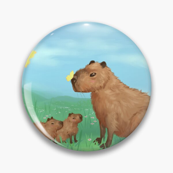 Item preview, capybara with babys designed and sold by Stine Maahs.