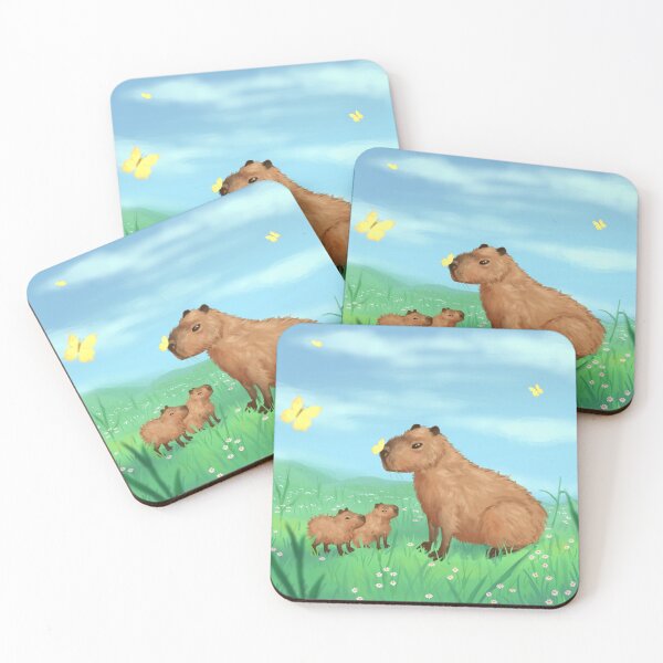 Item preview, capybara with babys designed and sold by Stine Maahs.
